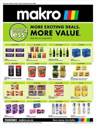 Groceries offers in Pietermaritzburg | More4Less Deals Catalogue in Makro | 2022/04/07 - 2022/06/30