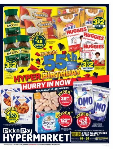 Groceries offers in Bloemfontein | Pick n Pay Hypermarket weekly specials in Pick n Pay Hypermarket | 2022/06/20 - 2022/07/03