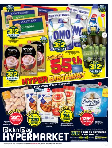 Pick n Pay Hypermarket catalogue | Pick n Pay Hypermarket weekly specials | 2022/06/27 - 2022/07/03