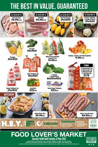 Groceries offers in Polokwane | Food Lover's Market weekly specials in Food Lover's Market | 2022/05/18 - 2022/05/21