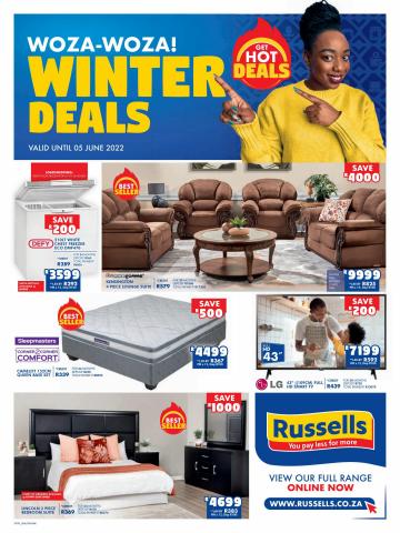 Home & Furniture offers in Pietermaritzburg | Winter Deals in Russells | 2022/05/09 - 2022/06/05