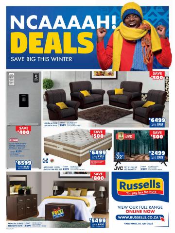 Home & Furniture offers in Vanderbijlpark | New Winter Arrivals in Russells | 2022/06/06 - 2022/07/03