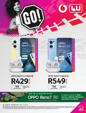 Electronics & Home Appliances offers in Bloemfontein | 4U May Brochure in Vodacom | 2022/05/06 - 2022/06/06