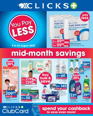 Beauty & Pharmacy offers in Midrand | Mid Month Savings in Clicks | 2022/08/09 - 2022/08/22