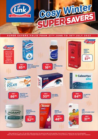 Link Pharmacy catalogue | Link Pharmacy weekly specials | 2022/06/27 - 2022/07/16