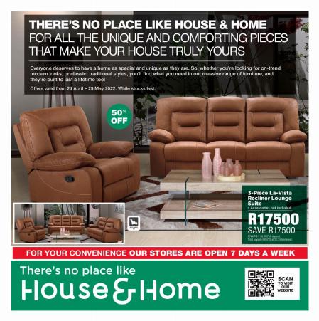 Home & Furniture offers in Welkom | House & Home Furniture Catalogue in House & Home | 2022/05/02 - 2022/05/29