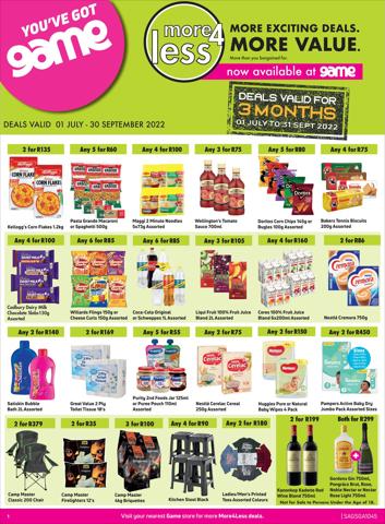 Electronics & Home Appliances offers in Midrand | Leaflets Game in Game | 2022/07/01 - 2022/09/30