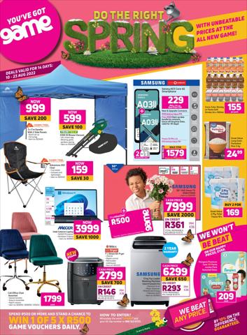 Electronics & Home Appliances offers in Midrand | Leaflets Game in Game | 2022/08/10 - 2022/08/23