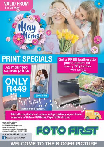 Foto First catalogue | Don't miss our MAY FOR MOMS Print Specials | 2022/05/03 - 2022/05/31