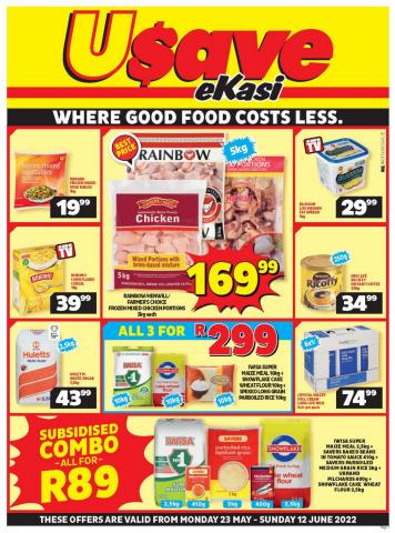Groceries offers | Usave weekly specials in Usave | 2022/05/23 - 2022/06/12