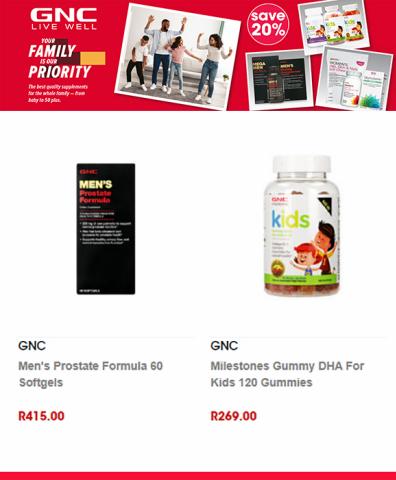 GNC South Africa catalogue in Roodepoort | 20% Off | 2022/08/08 - 2022/08/21
