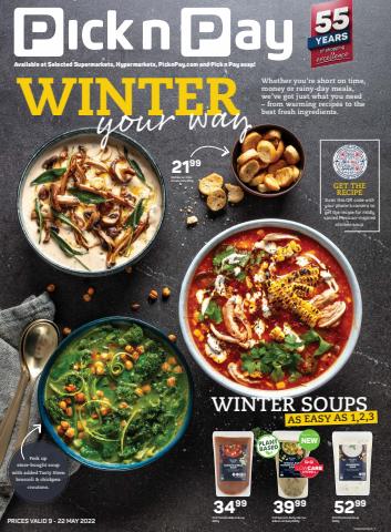 Groceries offers in East London | Winter your way in Pick n Pay | 2022/05/09 - 2022/05/22