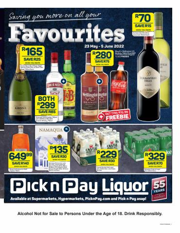 Pick n Pay catalogue in Bloemfontein | Liquor catalogue | 2022/05/23 - 2022/06/05