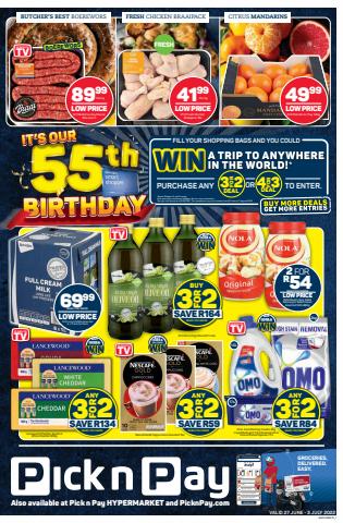 Pick n Pay catalogue in East London | Our 55th birthday catalogue | 2022/06/27 - 2022/07/03