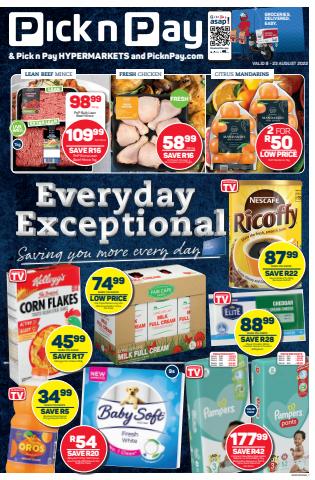Groceries offers in Cape Town | Everyday exceptional catalogue in Pick n Pay | 2022/08/08 - 2022/08/23