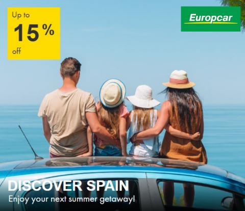 Cars, Motorcycles & Spares offers | 15% Off! in Europcar | 2022/06/28 - 2022/07/11