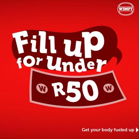 Restaurants offers in Johannesburg | Treat yourself for under R50 in Wimpy | 2022/04/19 - 2022/05/31
