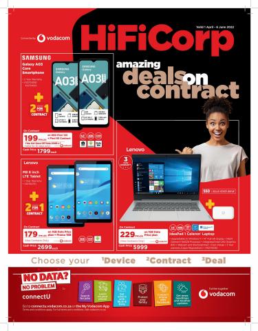 Electronics & Home Appliances offers in Bloemfontein | HFC Vodacom Deals in HiFi Corp | 2022/04/21 - 2022/06/06