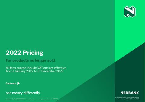 Nedbank catalogue | Pricing Guide 2022 for products no longer sold | 2022/02/02 - 2022/12/31