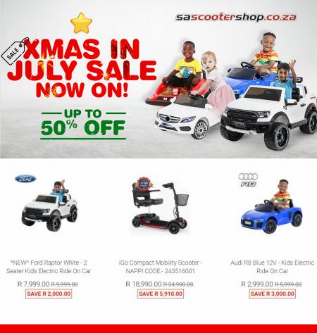 Babies, Kids & Toys offers in Cape Town | Xmas in July! in SA Scooter Shop | 2022/06/27 - 2022/07/10