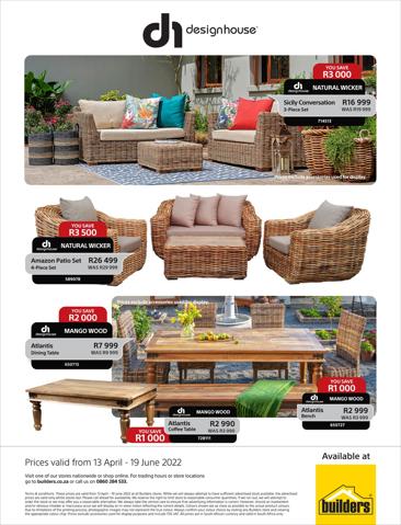 DIY & Garden offers in Pretoria | Builders : Designhouse in Builders Warehouse | 2022/04/13 - 2022/06/19