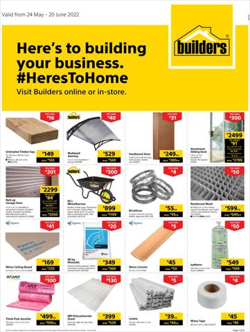 Builders Warehouse catalogue | Builders Warehouse weekly specials | 2022/05/24 - 2022/06/20