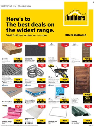 DIY & Garden offers in Newcastle | Builders Warehouse weekly specials in Builders Warehouse | 2022/07/26 - 2022/08/22