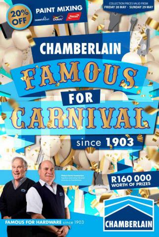 Promo Tiendeo catalogue | R160.000 worth of prizes at Chamberlain! | 2022/05/27 - 2022/05/29