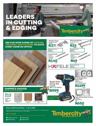 DIY & Garden offers in Pietermaritzburg | Timbercity May deals in Timbercity | 2022/05/18 - 2022/06/05