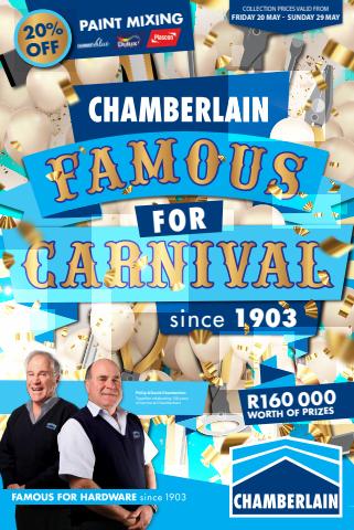 Chamberlain catalogue in Germiston | Chamberlain: famous for Carnival since 1903 | 2022/05/20 - 2022/05/29