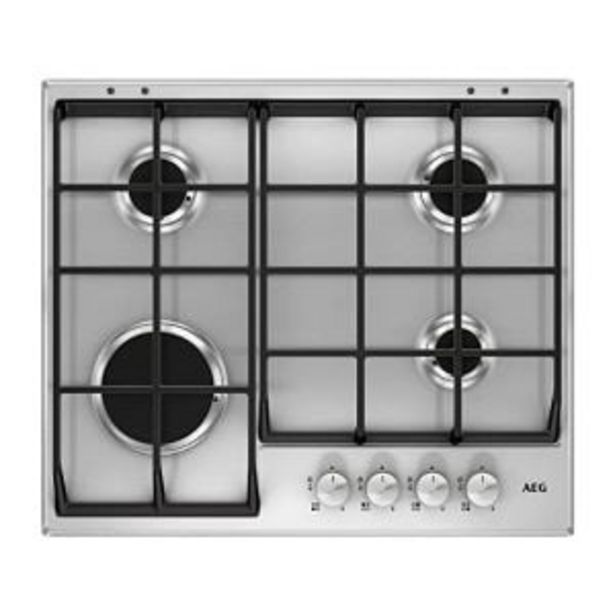 AEG 60cm Stainless Steel Gas Hob - HG654351SM offers at R 2999,99