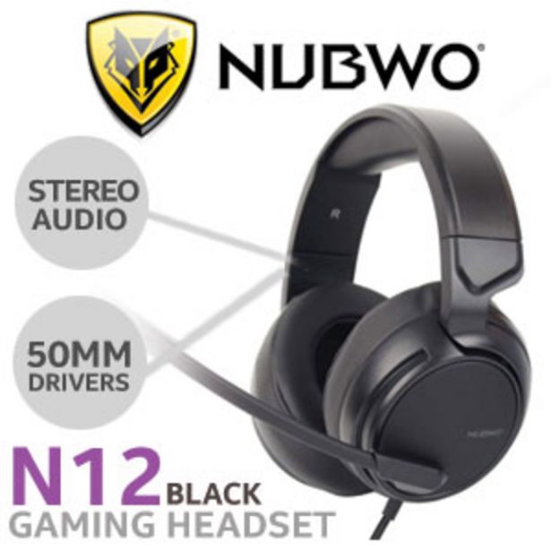 NUBWO N12 Gaming Headset - Black offers at R 199