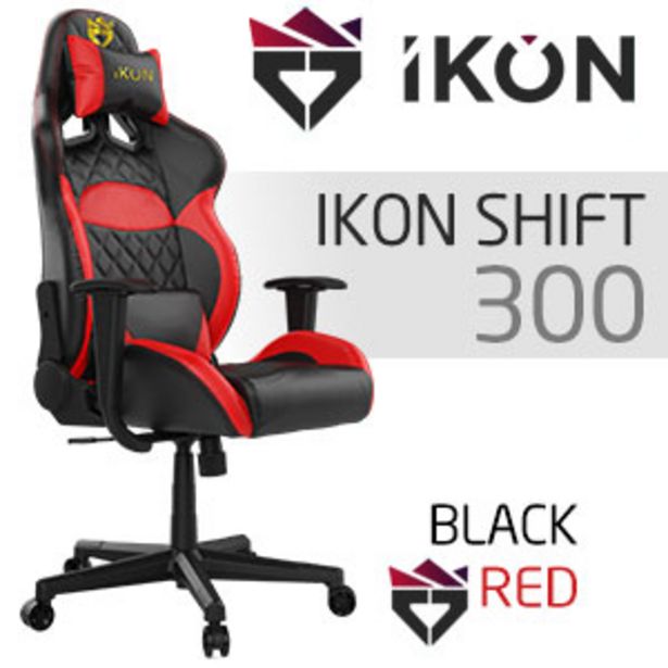 Evetech IKon-Shift-300 Gaming Chair - Black/Red offers at R 2499