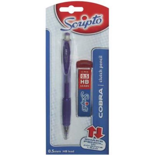COBRA CLUTCH PENCIL WITH LEADS 0.5mm 2pc offers at R 29,9