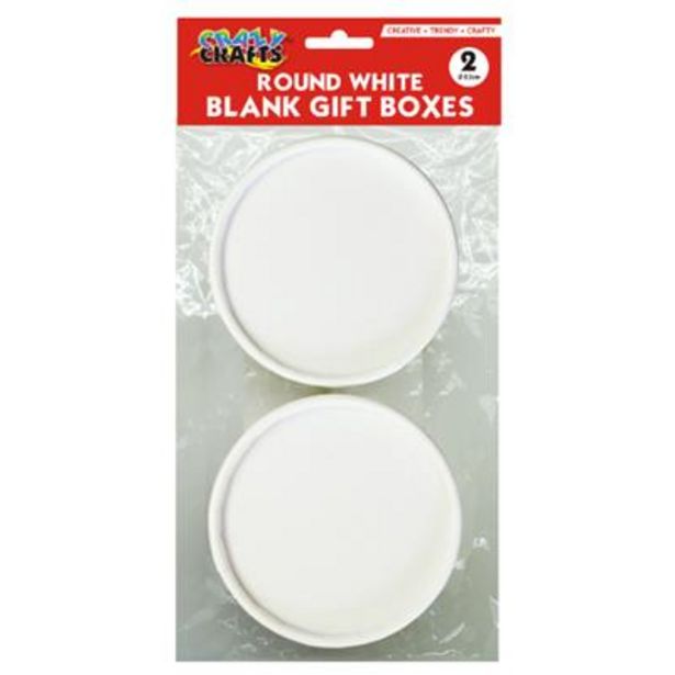 ROUND BLANK GIFT BOXES WHITE 2pc offers at R 34,9