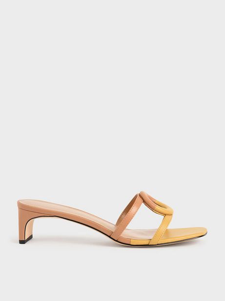 Mismatched Blade Heel Sandals
 - yellow
 offers at R 33