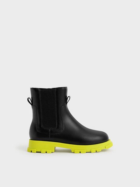 Girls' Chunky Coloured Sole Chelsea Boots
 - black
 offers at R 53