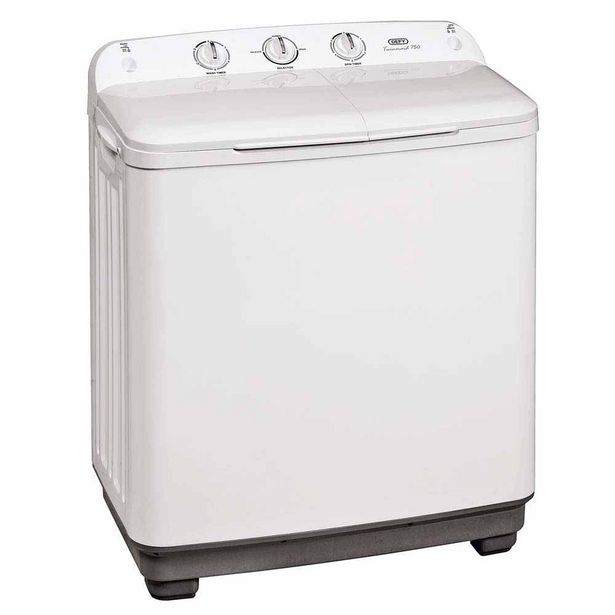 Defy 8kg Twinmaid Twin Tub Washing Machine, White DTT166 offers at R 2799