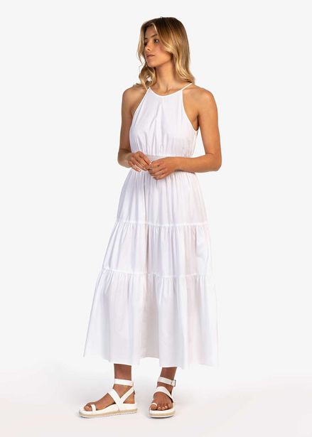 Tiered Halter Poplin Maxi Dress offers at R 550