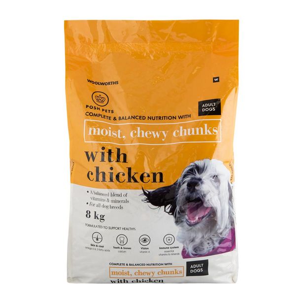 Chicken Flavoured Moist Chewy Chunks Dog Food 8 kg offers at R 199,99