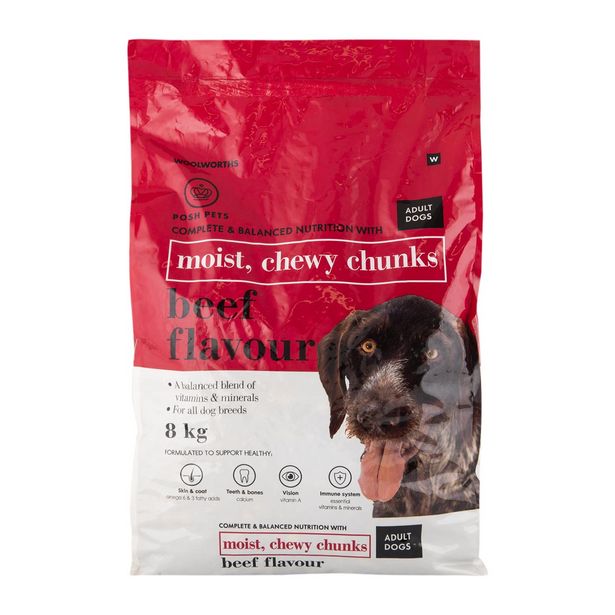 Beef Flavoured Moist Chewy Chunks Dog Food 8 kg offers at R 199,99