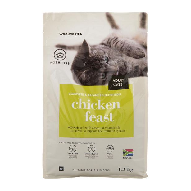 Chicken Feast Adult Cat Food 1.2 kg offers at R 62,99