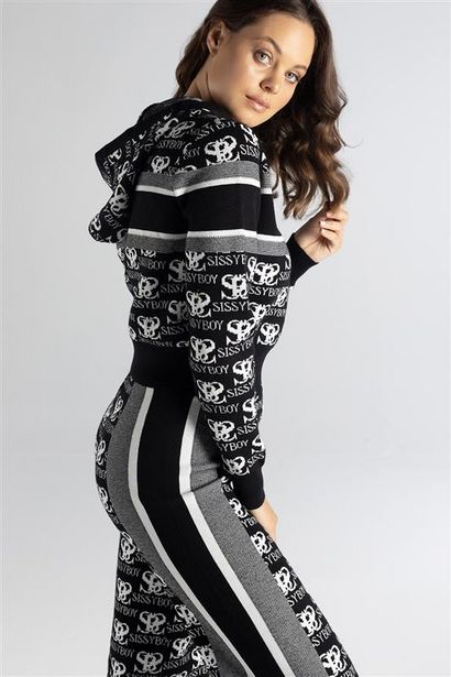 Hooded Knit Track Top With All Over Branding offers at R 999 in Sissy Boy