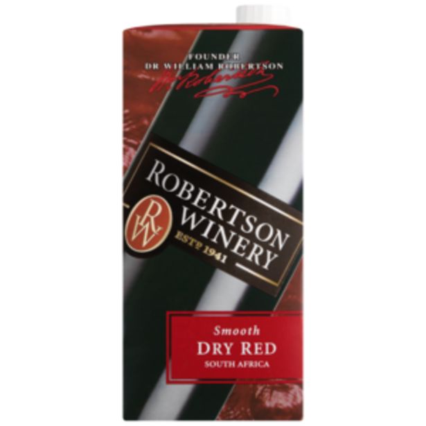 Robertson Winery Smooth Dry Red Wine Box 1L offers at R 39,99