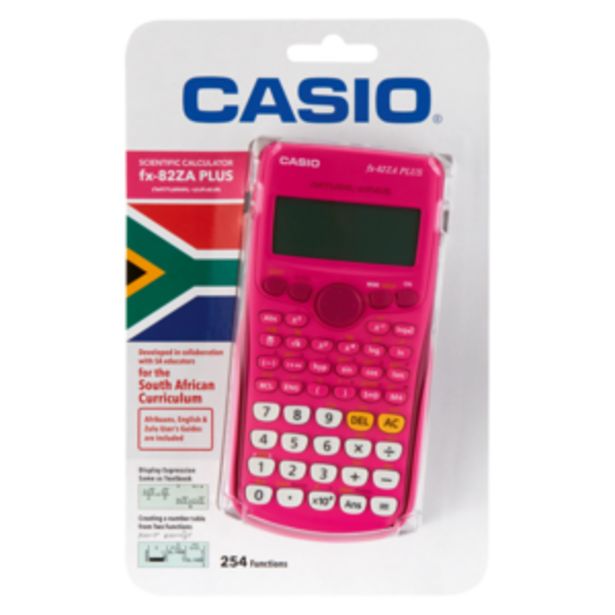 Casio FX-82ZA Plus Pink Scientific Calculator offers at R 299,99