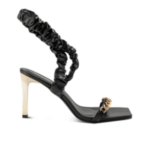 Women's Black Elasticated Heeled Sandal offers at R 199,99