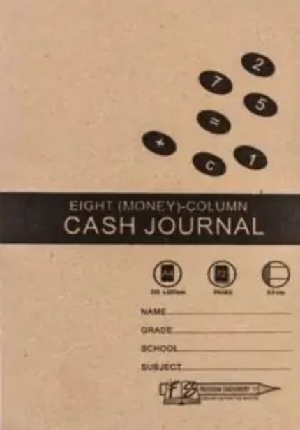 A4 Soft Cover Accounting, 72 pages, 8 Money Column Cash Journal offers at R 7