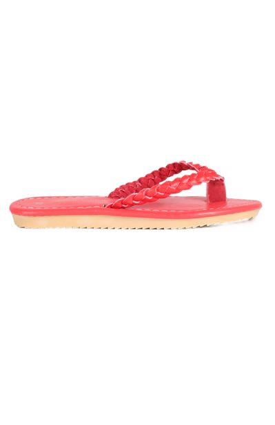 Girls Plait Thong Sandal - Red offers at R 35