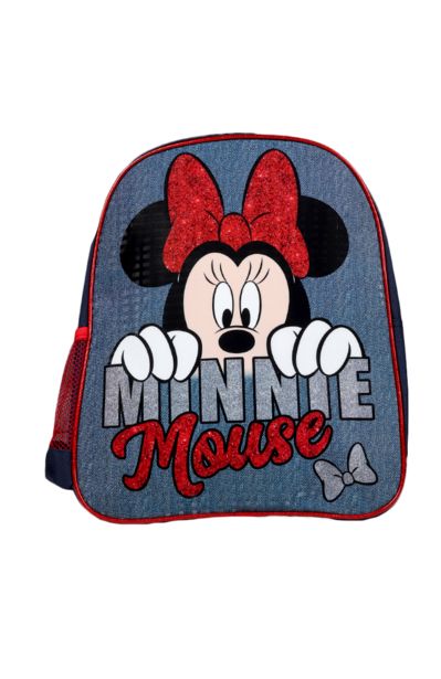 Girls Minnie Mouse Backpack - Charcoal/Red offers at R 145