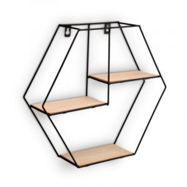 Display Shelf, Hexagon, Black offers at R 199